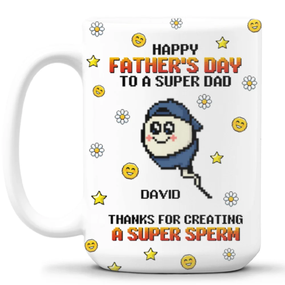Thanks To Super Dad - Personalized Custom Coffee Mug - Image 7