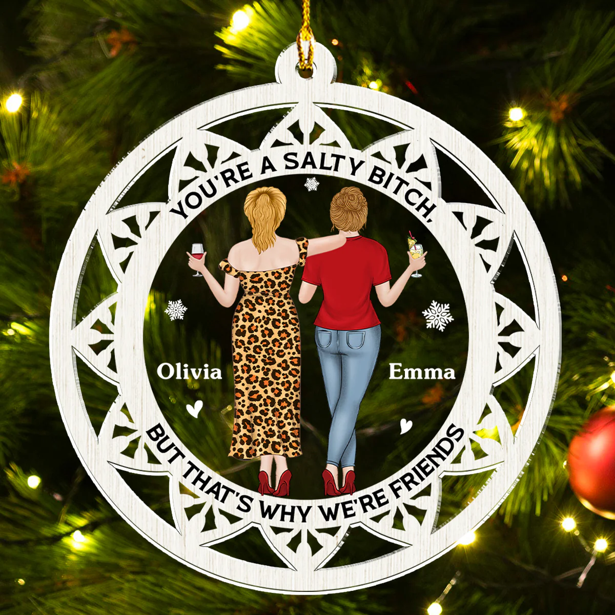 That Is Why We Are Friends - Personalized Custom Acrylic Ornament - Image 2