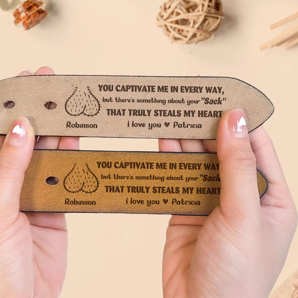 That Truly Steals My Heart - Personalized Engraved Leather Belt - Image 4