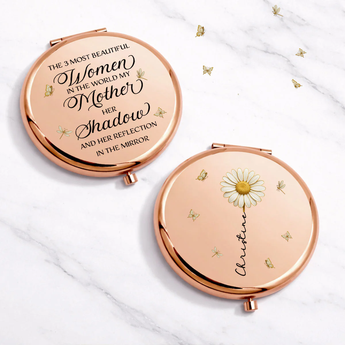 The 3 Most Beautiful Women - Personalized Custom Compact Mirror - Image 2