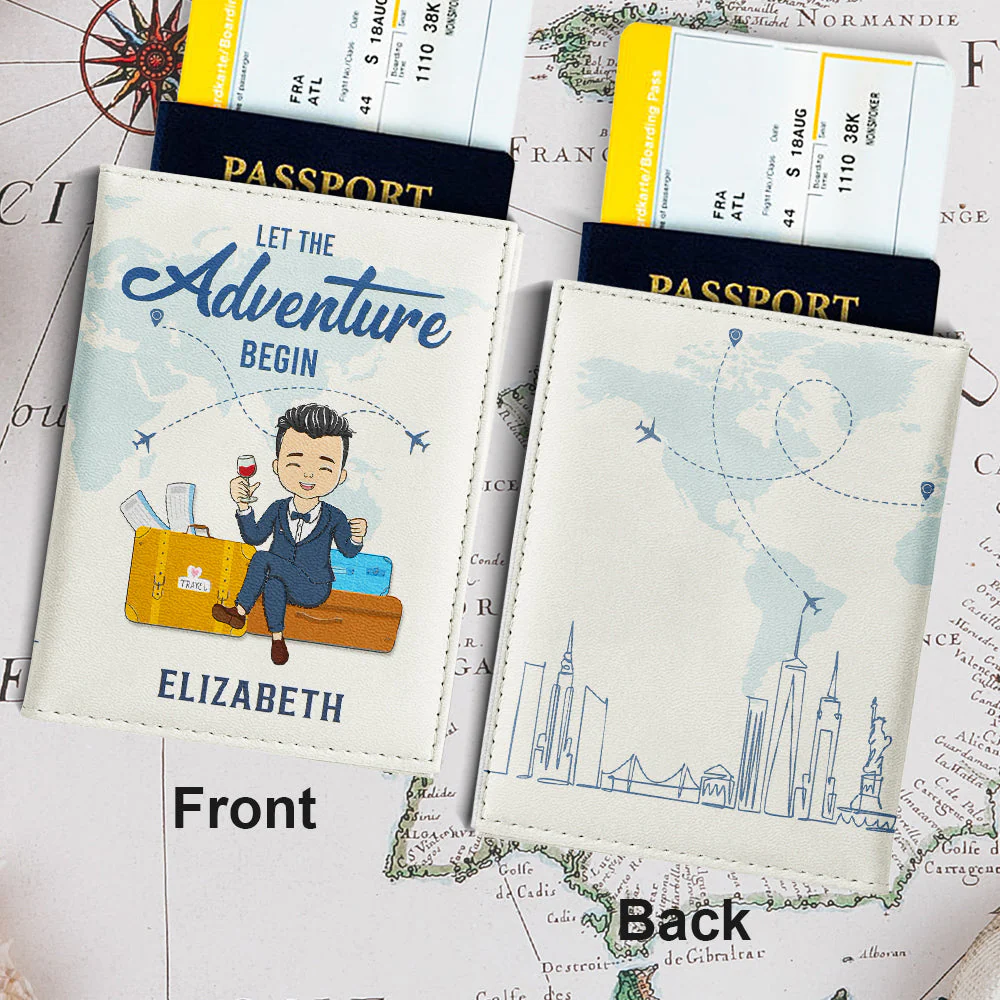 The Adventure Begin - Personalized Custom Passport Cover - Image 5