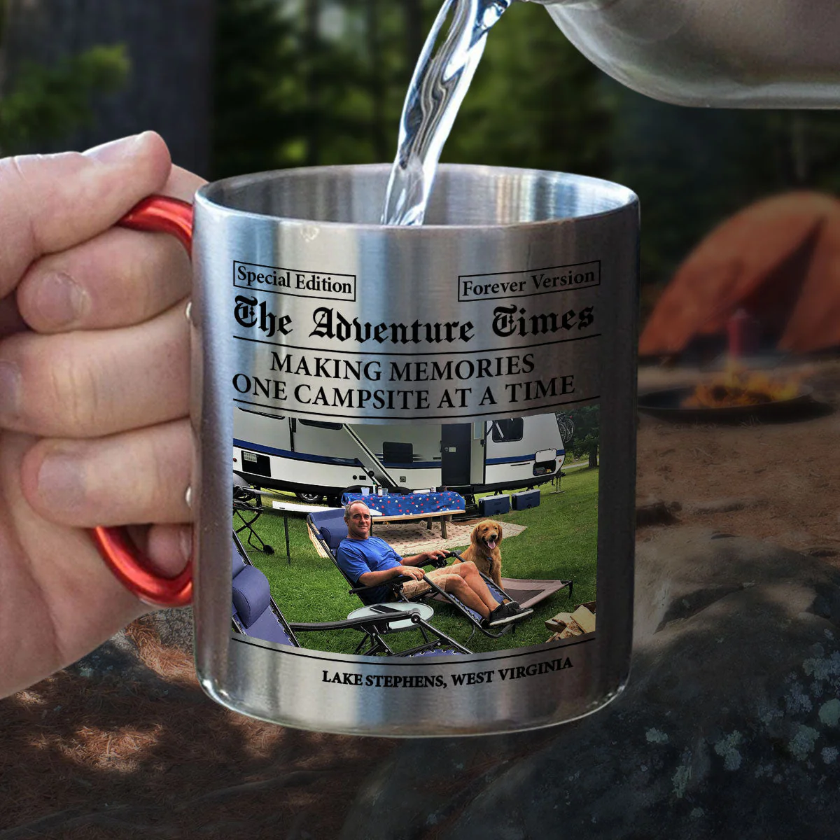 The Adventure Times - Personalized Custom Carabiner Mug - Image 2
