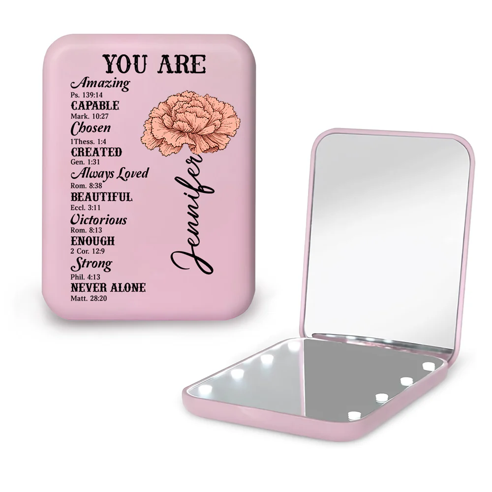 The Architecture Of Beauty - Personalized Custom LED Pocket Mirror - Image 2