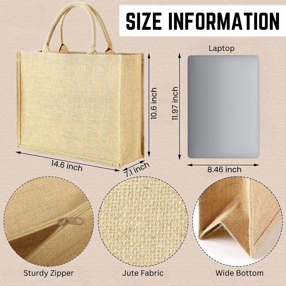 The Beach Is Calling And I Must Go - Personalized Custom Jute Tote Bag - Image 7