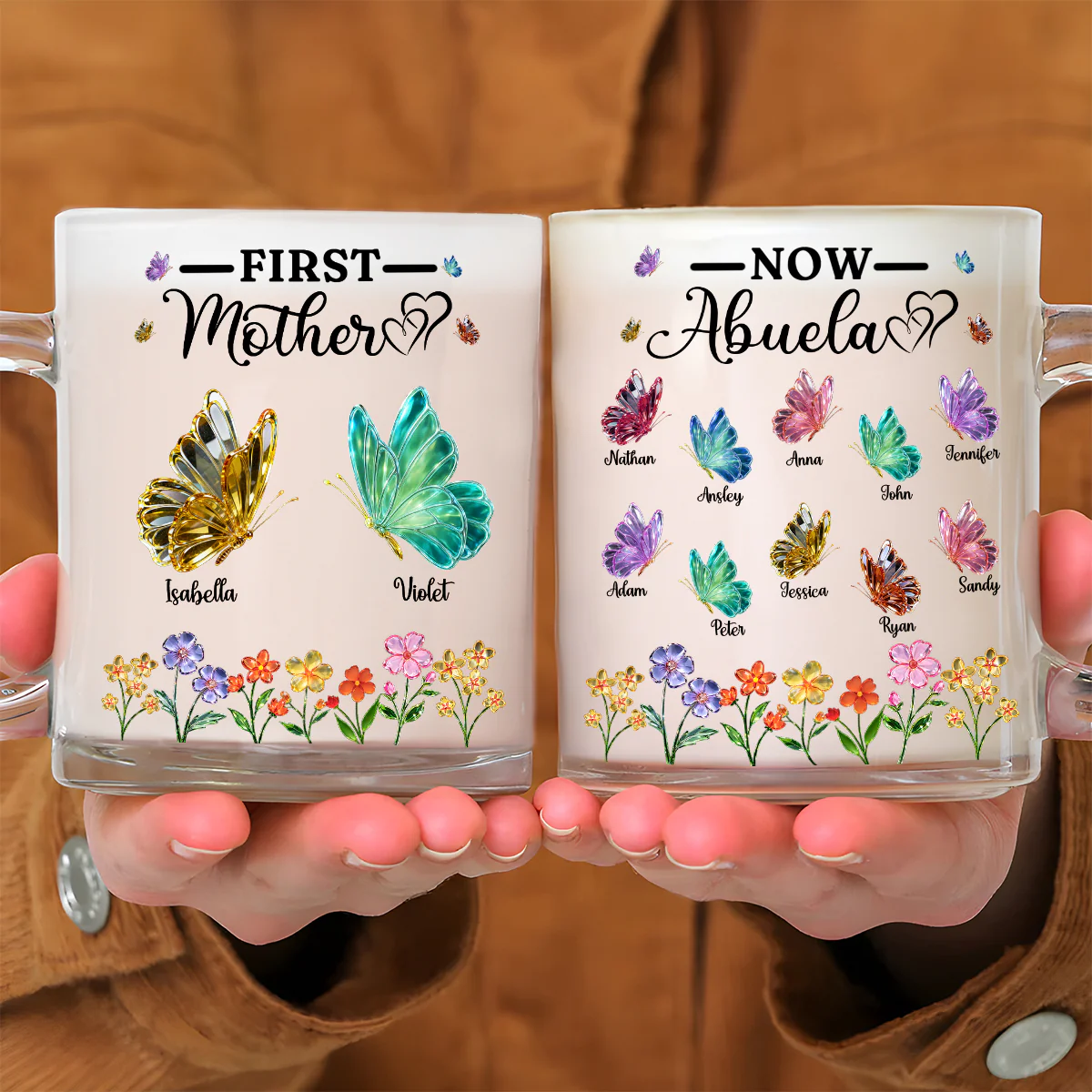 The Beautiful Journey - Personalized Custom Glass Mug  - Image 2