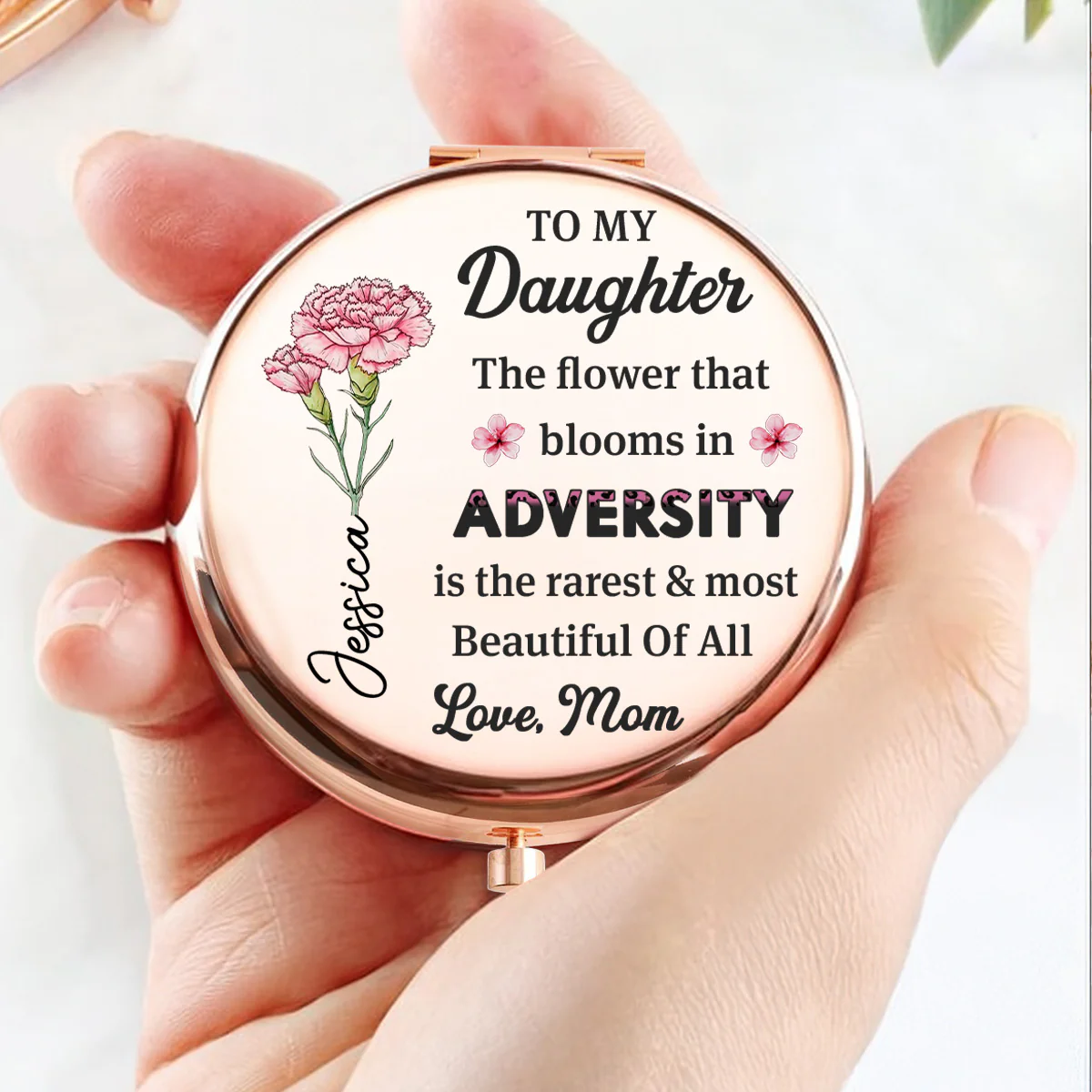 The Best Awaits You - Personalized Custom Compact Mirror - Image 4