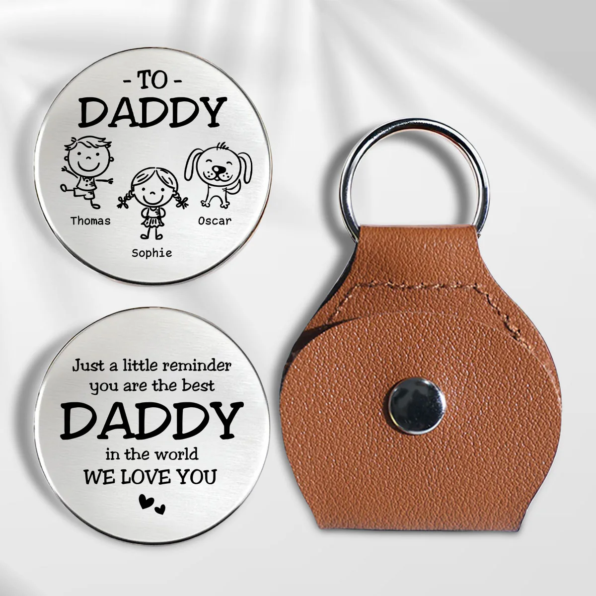 The Best Dad In The World - Personalized Custom Pocket Hug
