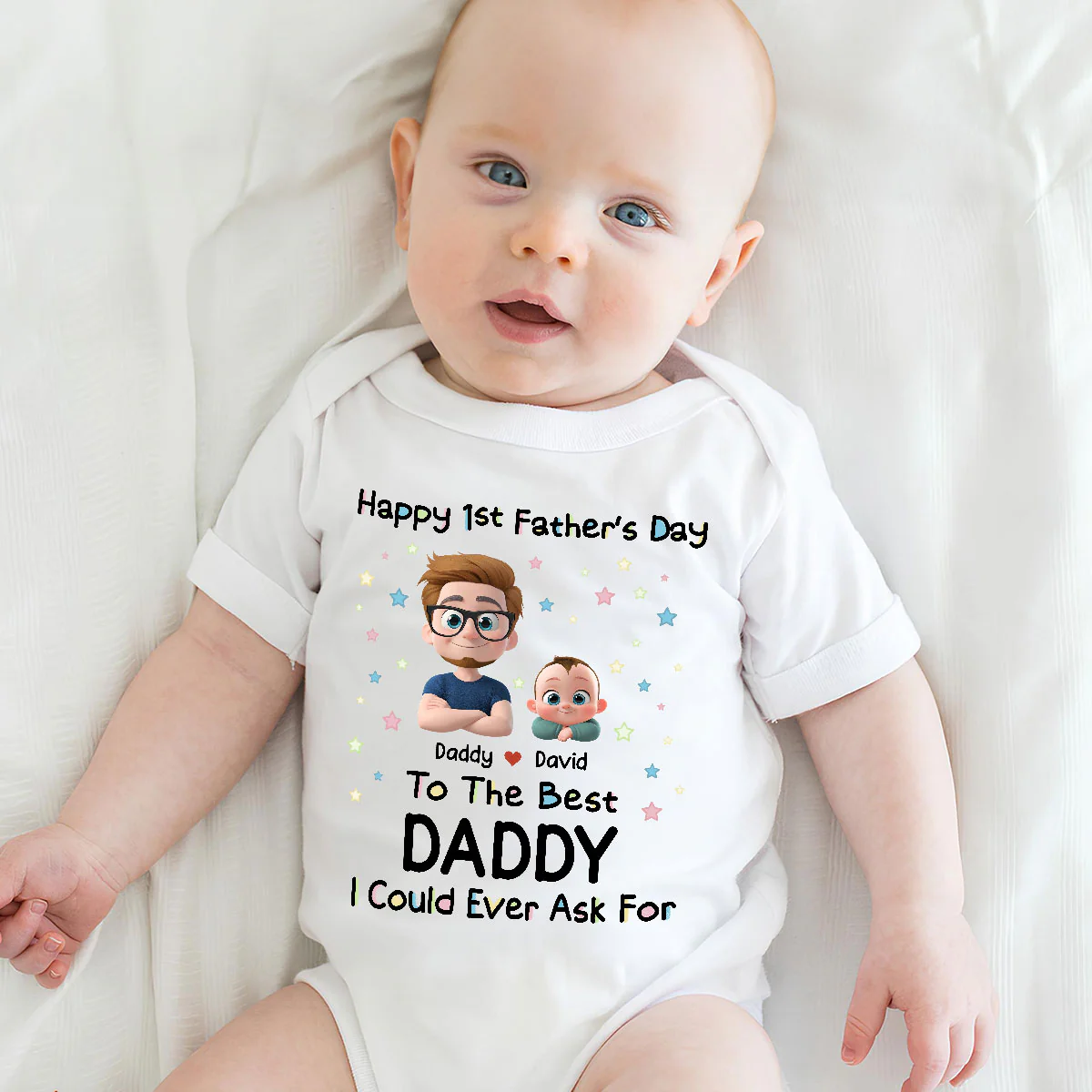 The Best Daddy - Personalized Custom Baby Onesie - Image 2