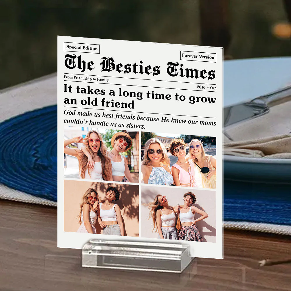The Best Friend Forever Times - Personalized Custom Acrylic Plaque With Base - Image 4