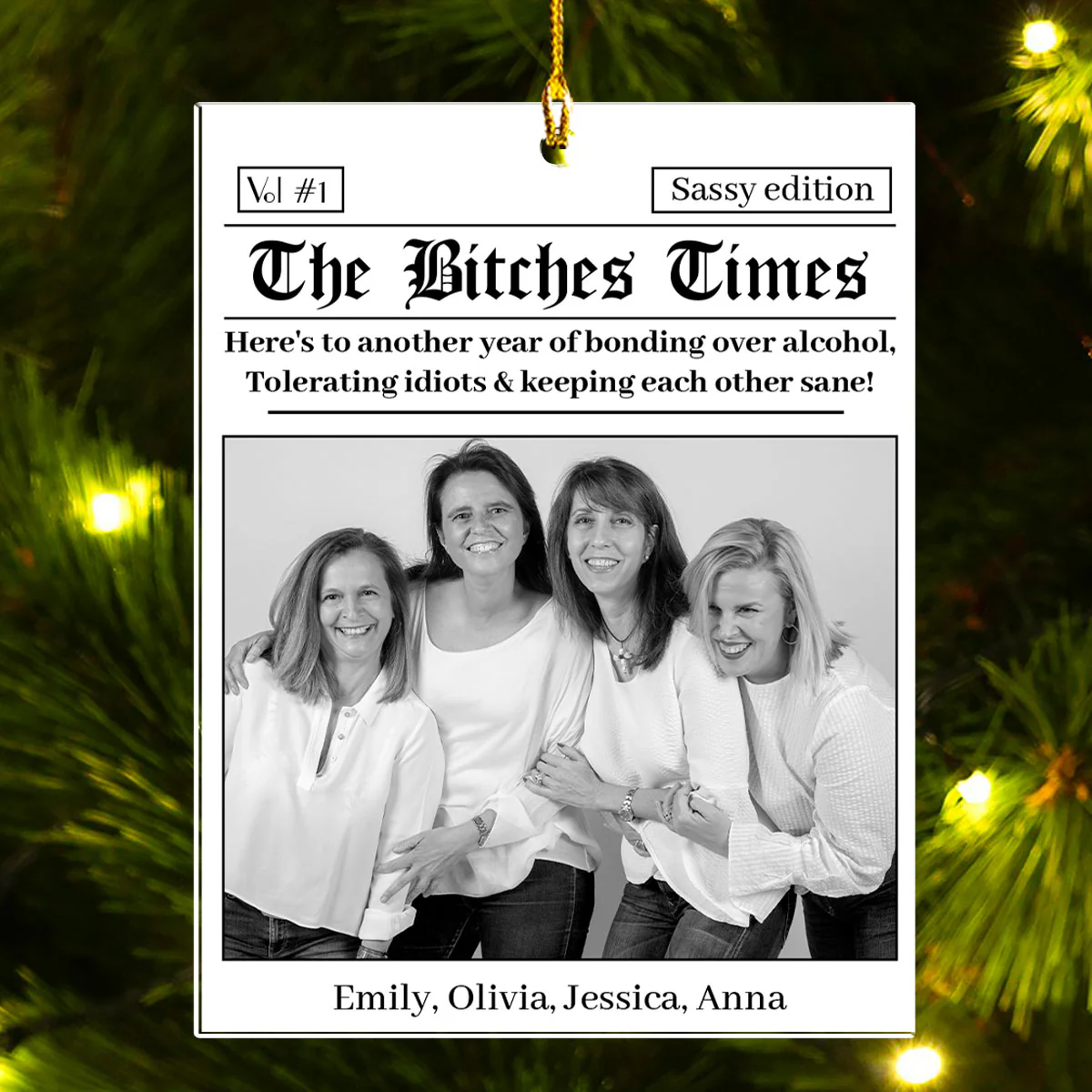 The Best Friends Times - Personalized Custom Acrylic Ornament - Image 5