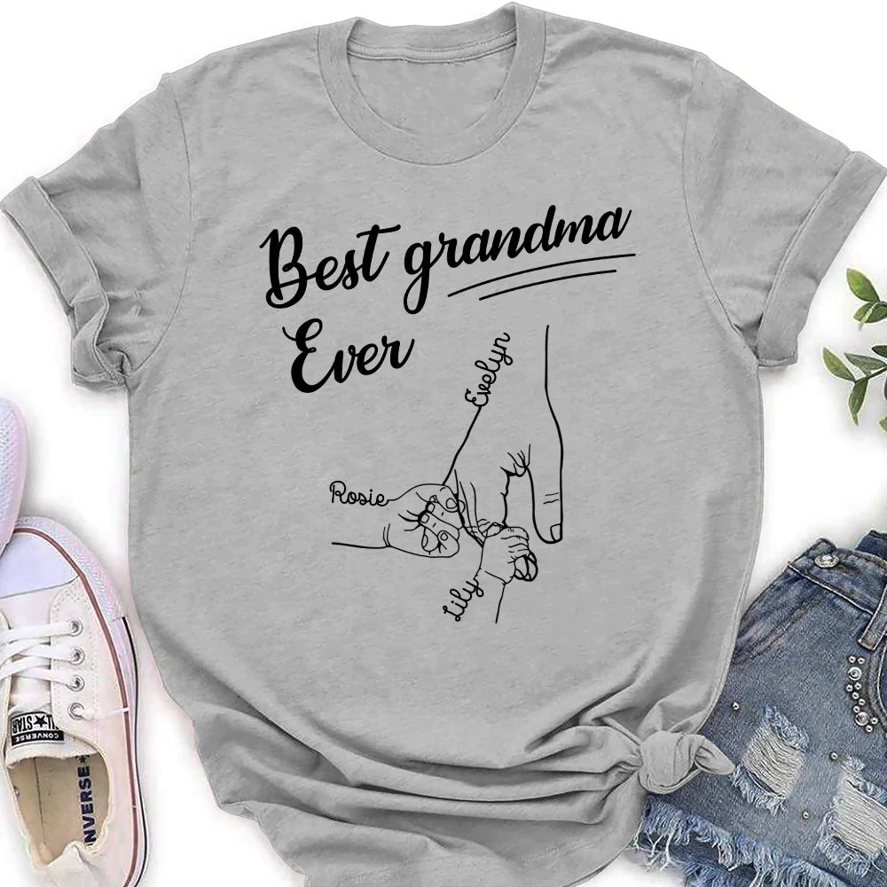 The Best Grandma Ever - Personalized Custom Shirt - Image 3