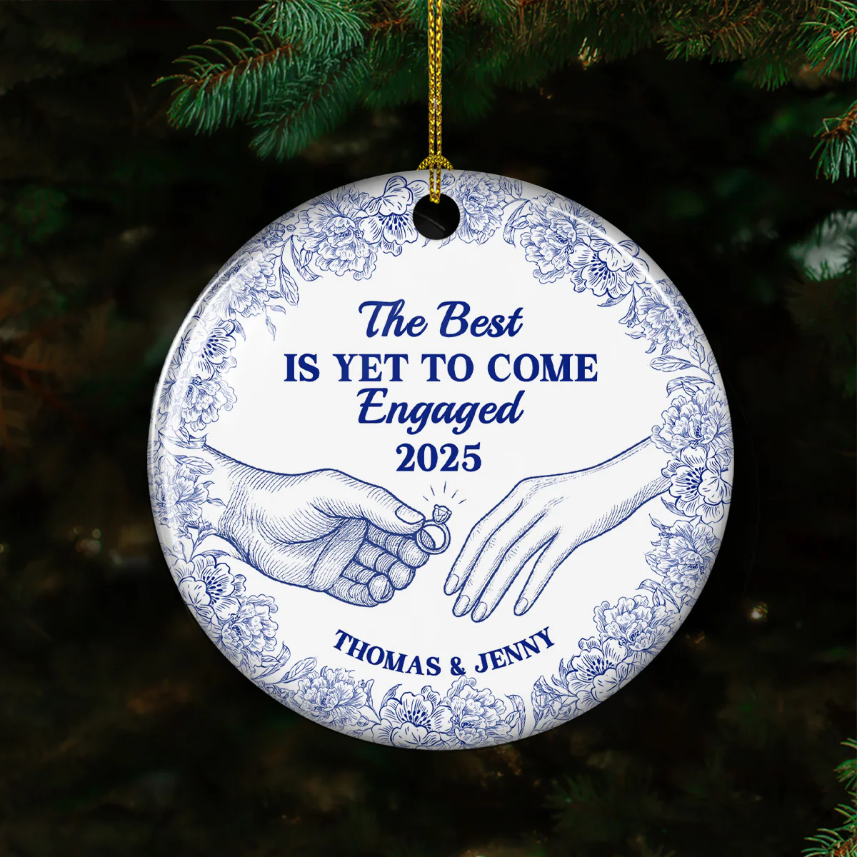 The Best Is Yet Ahead - Personalized Custom Ceramic Ornament - Image 5
