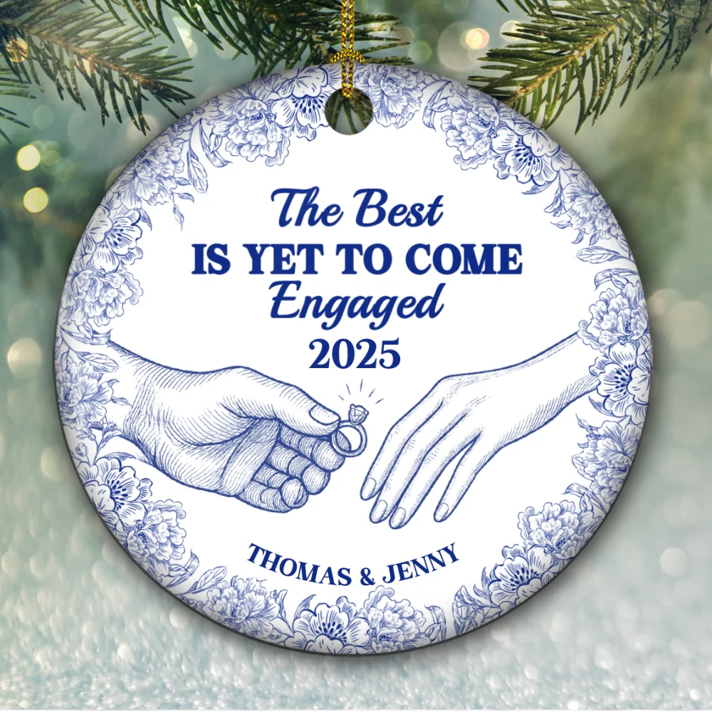 The Best Is Yet Ahead - Personalized Custom Ceramic Ornament - Image 6