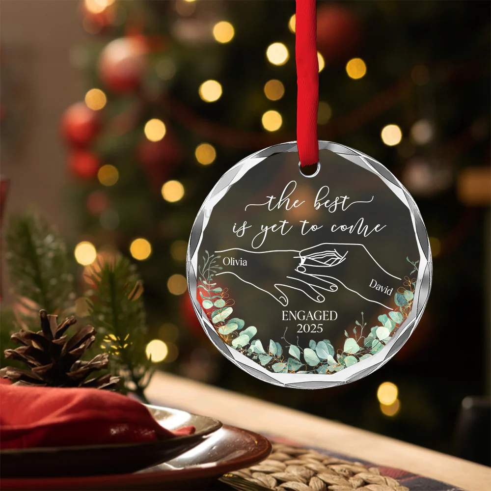 The Best Is Yet To Come - Personalized Custom Glass Ornament - Image 2