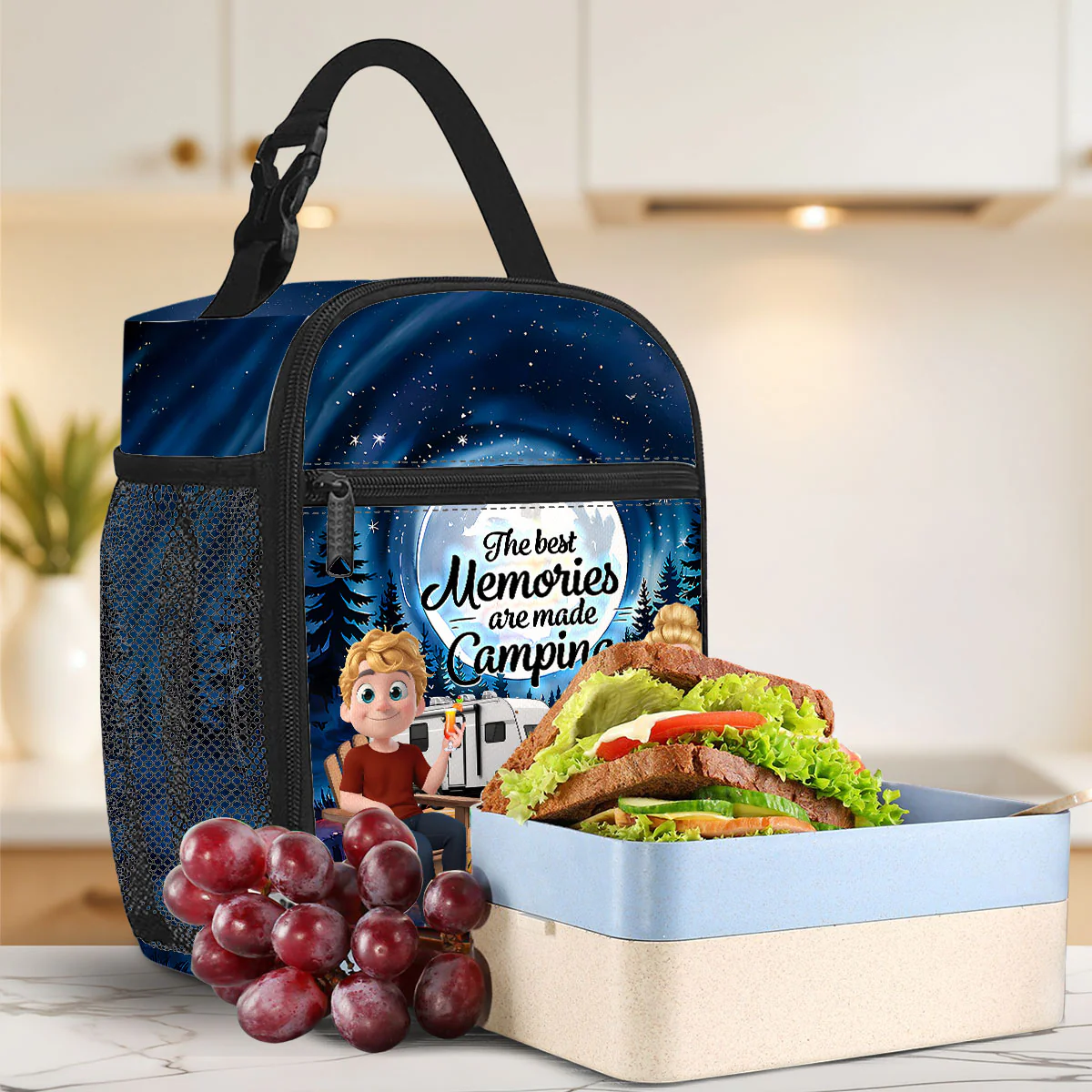 The Best Memories Are Made Camping - Personalized Custom Insulated Lunch Bag - Image 2