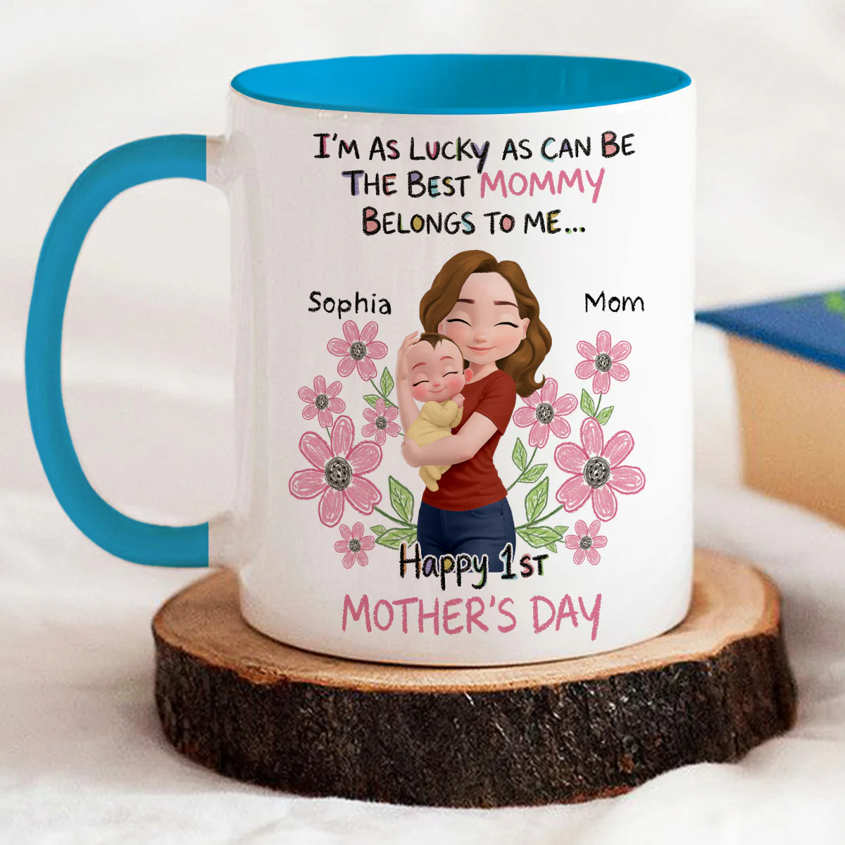 The Best Mommy Is Mine - Personalized Custom Accent Mug - Image 4