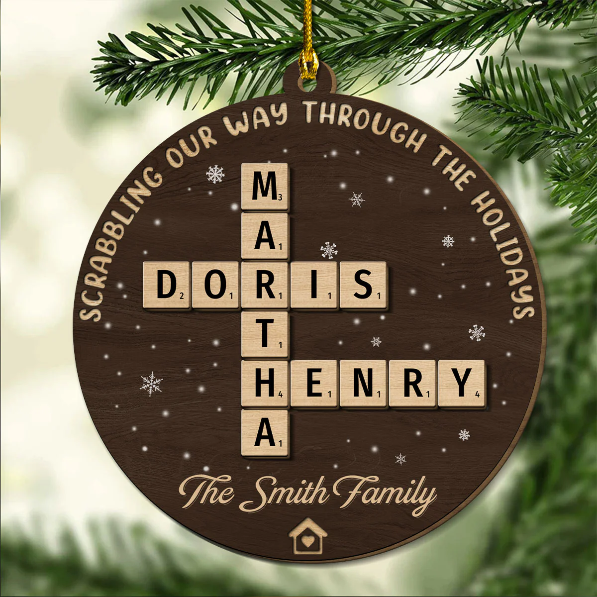 The Best Part Of Christmas  - Personalized Custom Freeshape 2-Layered Wood Ornament - Image 2