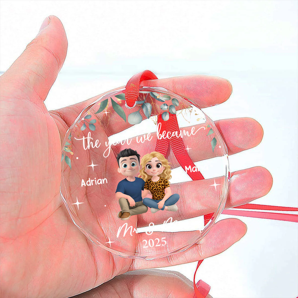The Best Thing I Found In My Life - Personalized Custom Glass Ornament - Image 6