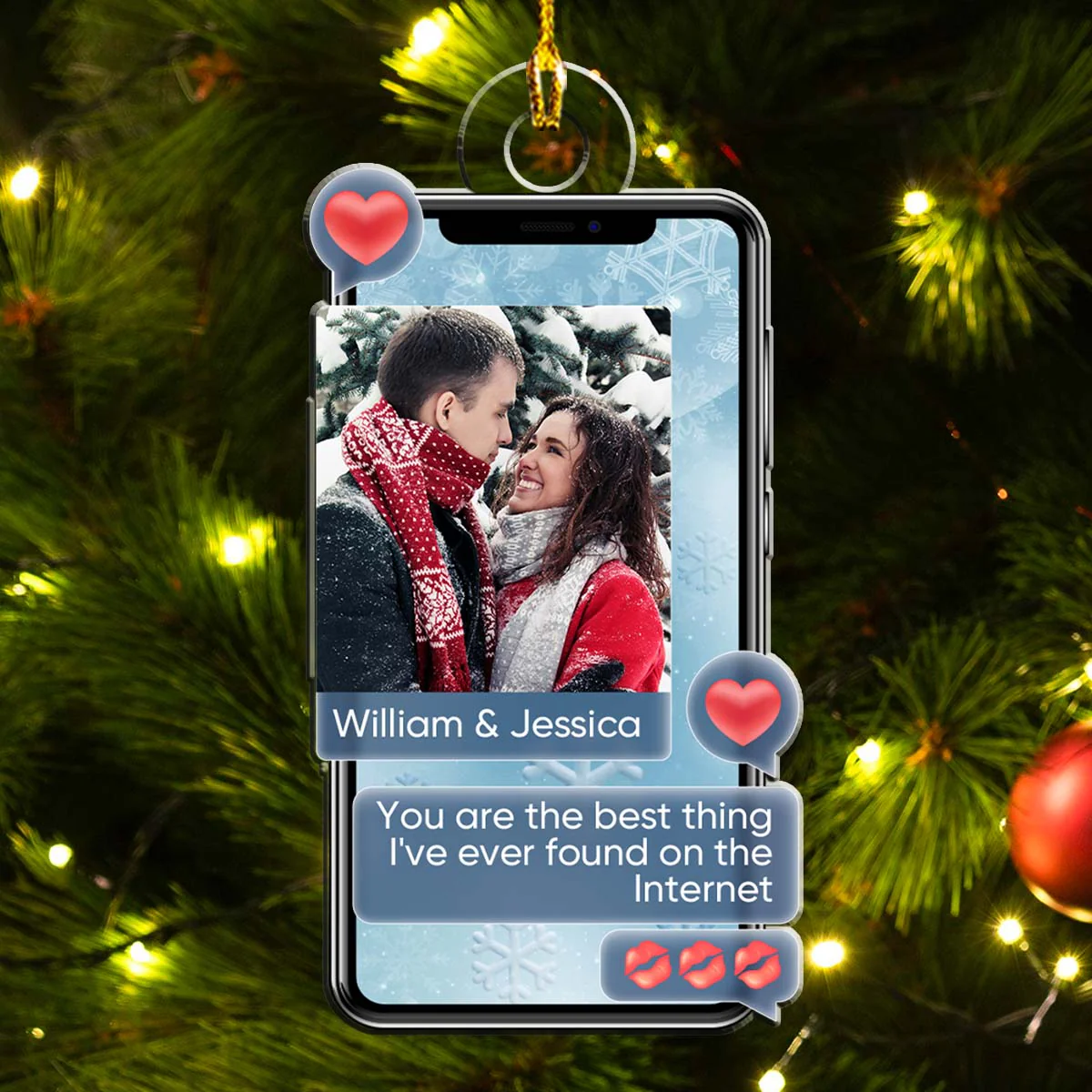 The Best Thing I Have Ever Found On The Internet - Personalized Custom Acrylic Ornament - Image 2