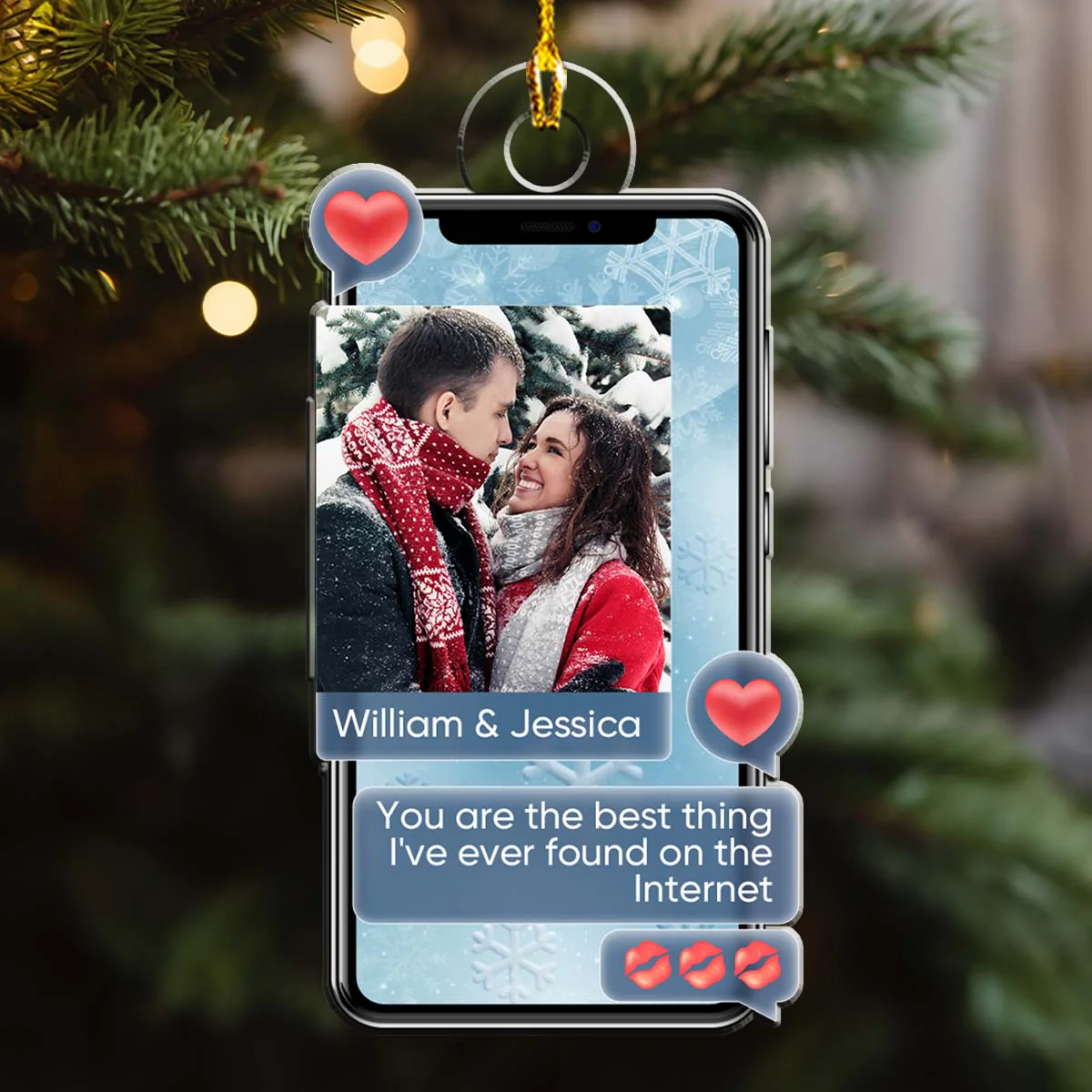 The Best Thing I Have Ever Found On The Internet - Personalized Custom Acrylic Ornament - Image 4