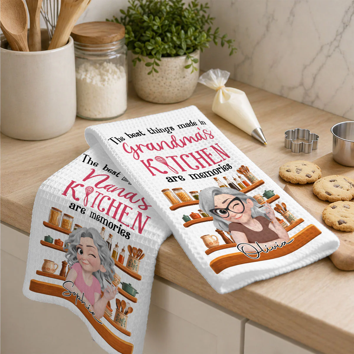 The Best Things Made In Mom Kitchen - Personalized Custom Kitchen Towel - Image 4