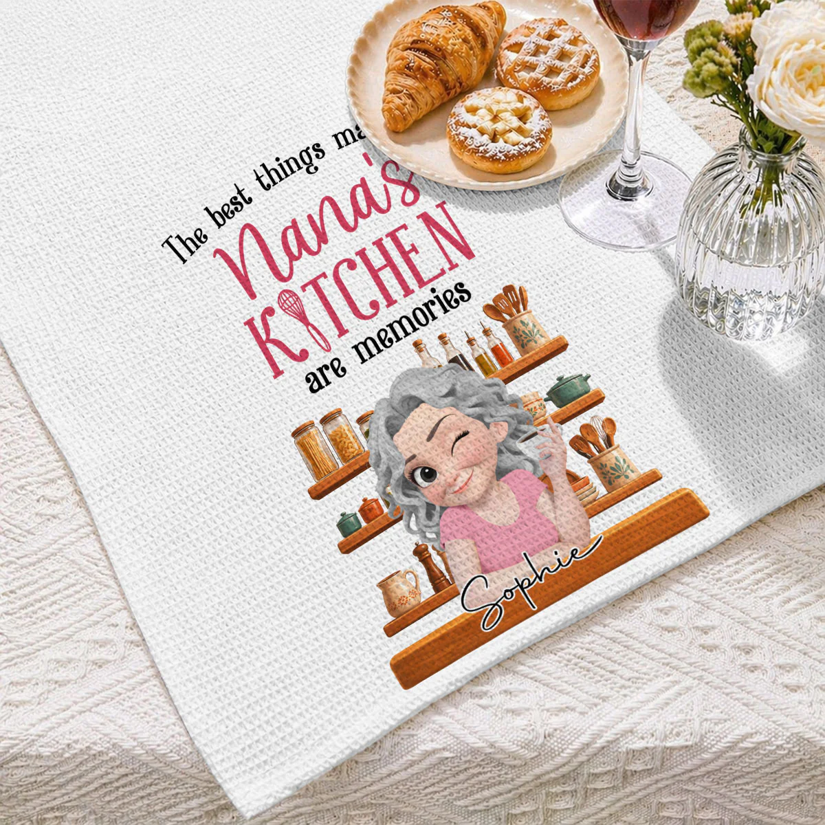 The Best Things Made In Mom Kitchen - Personalized Custom Kitchen Towel - Image 5
