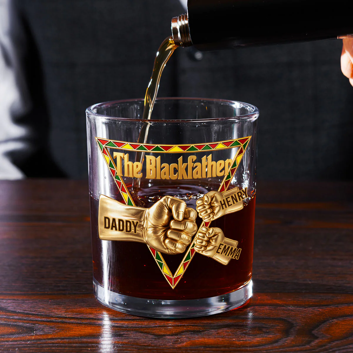 The Blackfather Gold - Personalized Custom Whiskey Glass - Image 2
