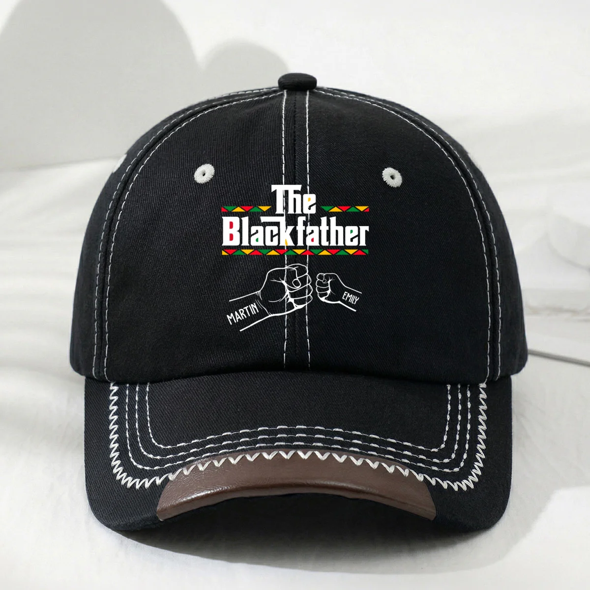 The Blackfather - Personalized Custom Vintage Soft Baseball Cap - Image 8