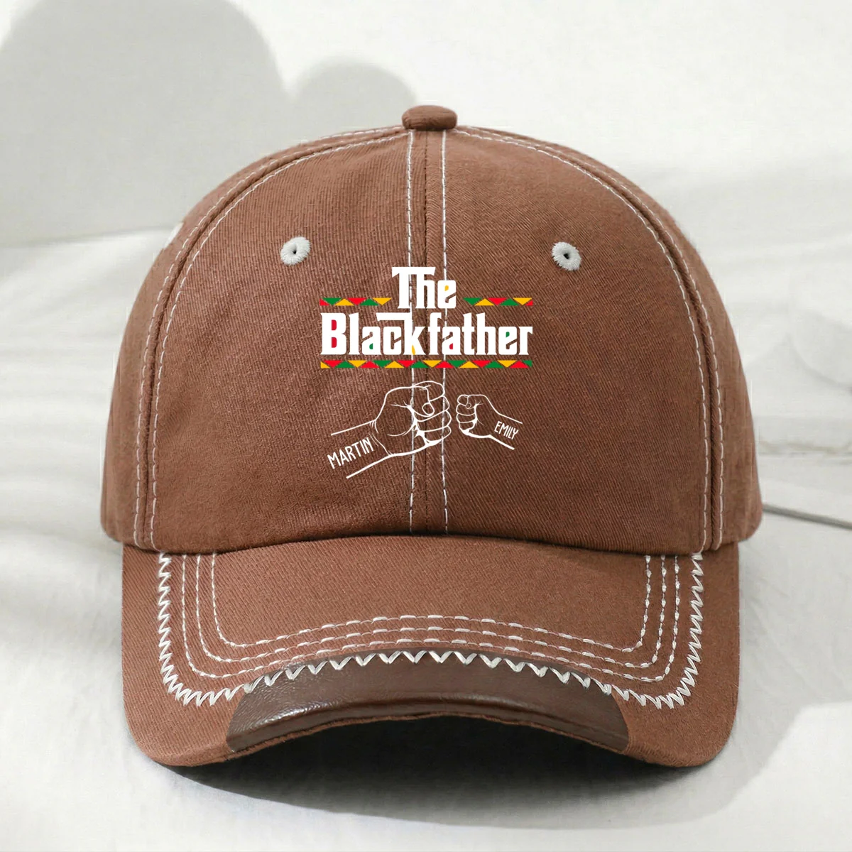 The Blackfather - Personalized Custom Vintage Soft Baseball Cap - Image 9