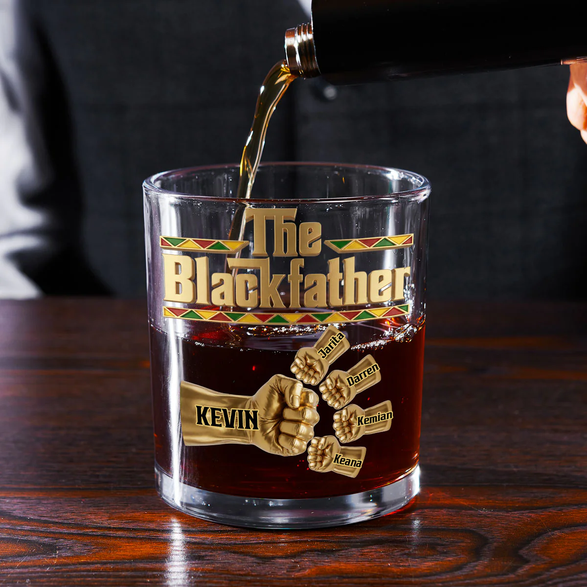 The Blackfather - Personalized Custom Whiskey Glass - Image 3