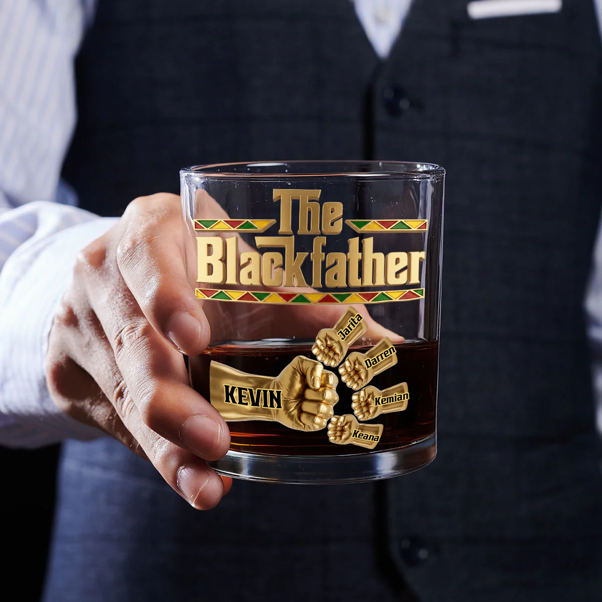 The Blackfather - Personalized Custom Whiskey Glass - Image 4