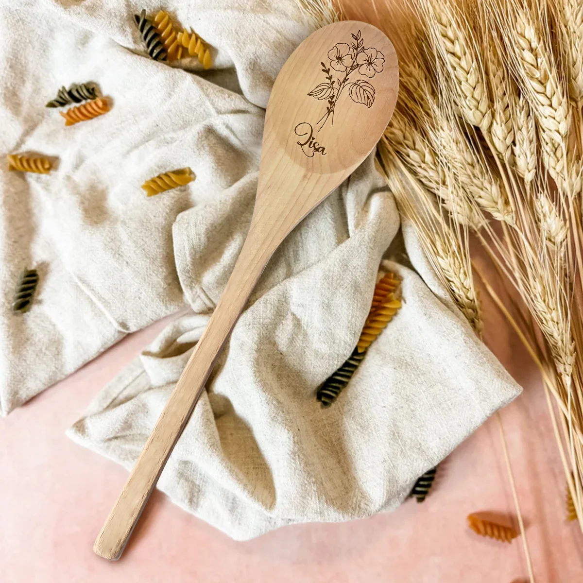 The Bloom Recipe - Personalized Custom Engraved Wooden Spoon - Image 2
