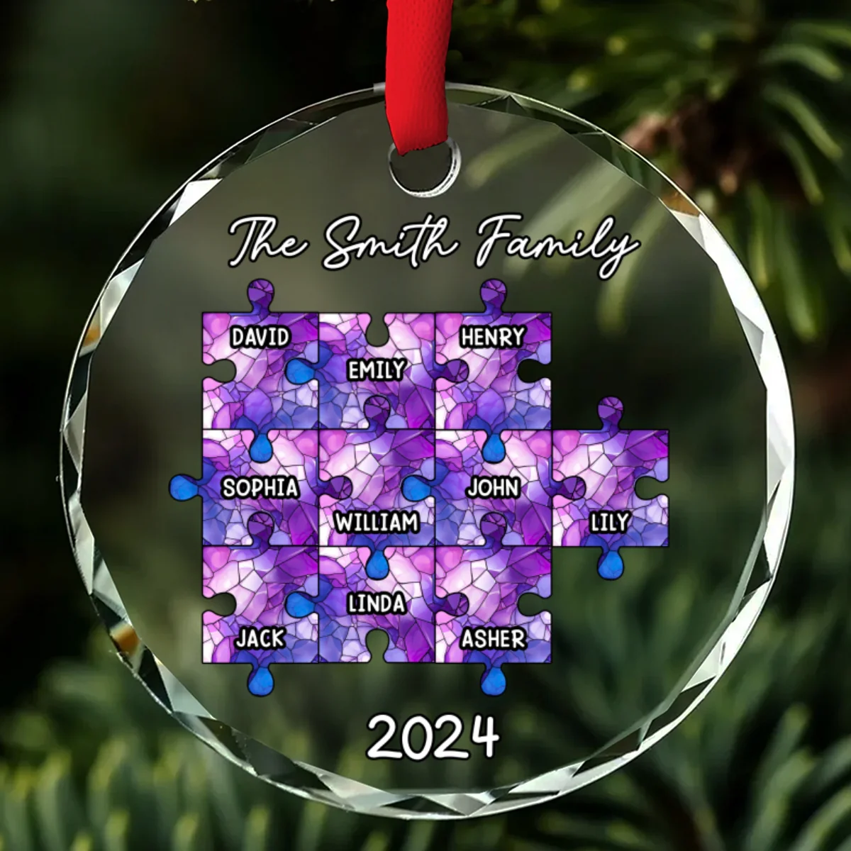 The Bond Never Broken - Personalized Custom Glass Ornament - Image 6