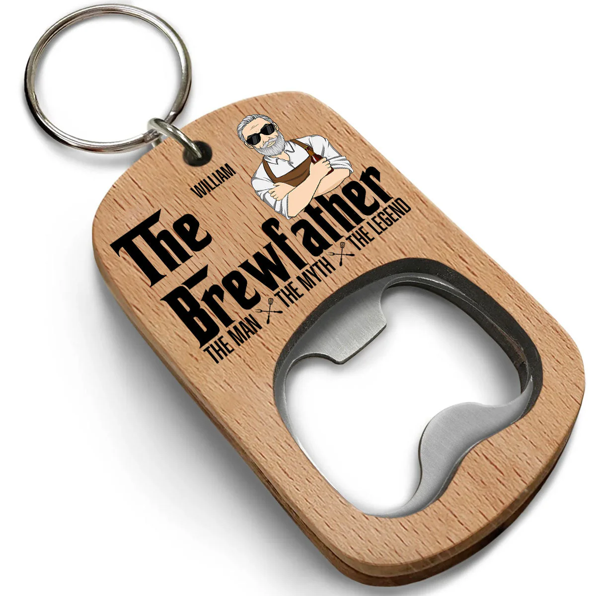 The Brewfather - Personalized Custom Bottle Opener Keychain - Image 2