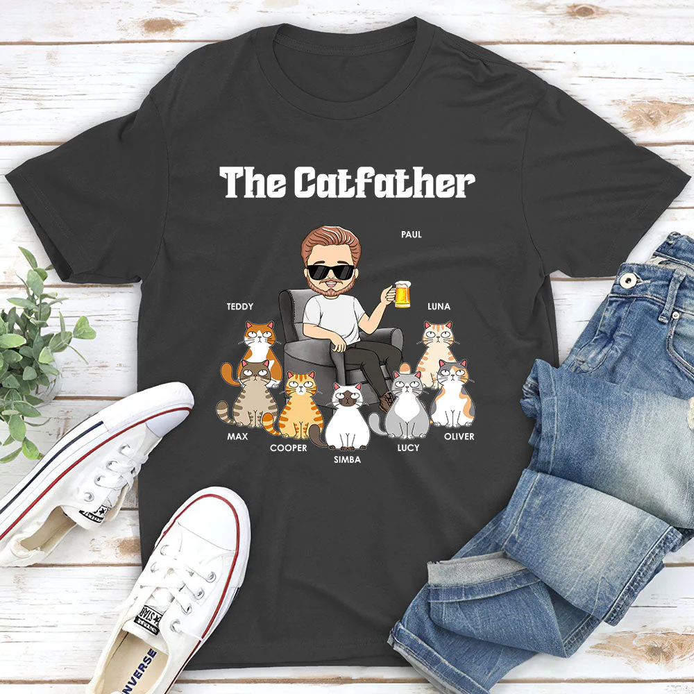 The Catfather - Personalized Custom Unisex T-shirt - Image 2