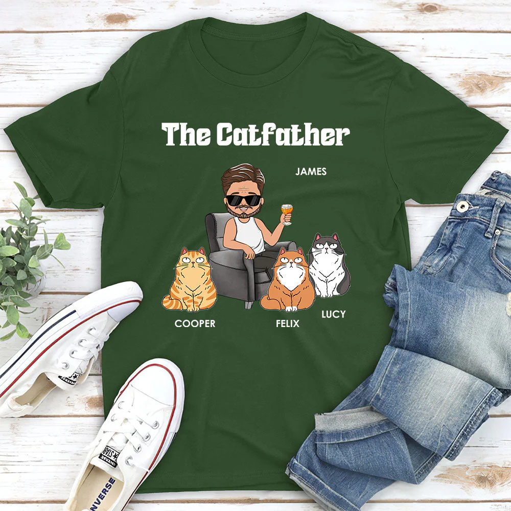 The Catfather - Personalized Custom Unisex T-shirt - Image 4