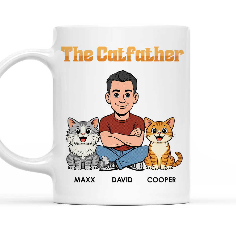 The Catfather Retro - Personalized Custom Coffee Mug