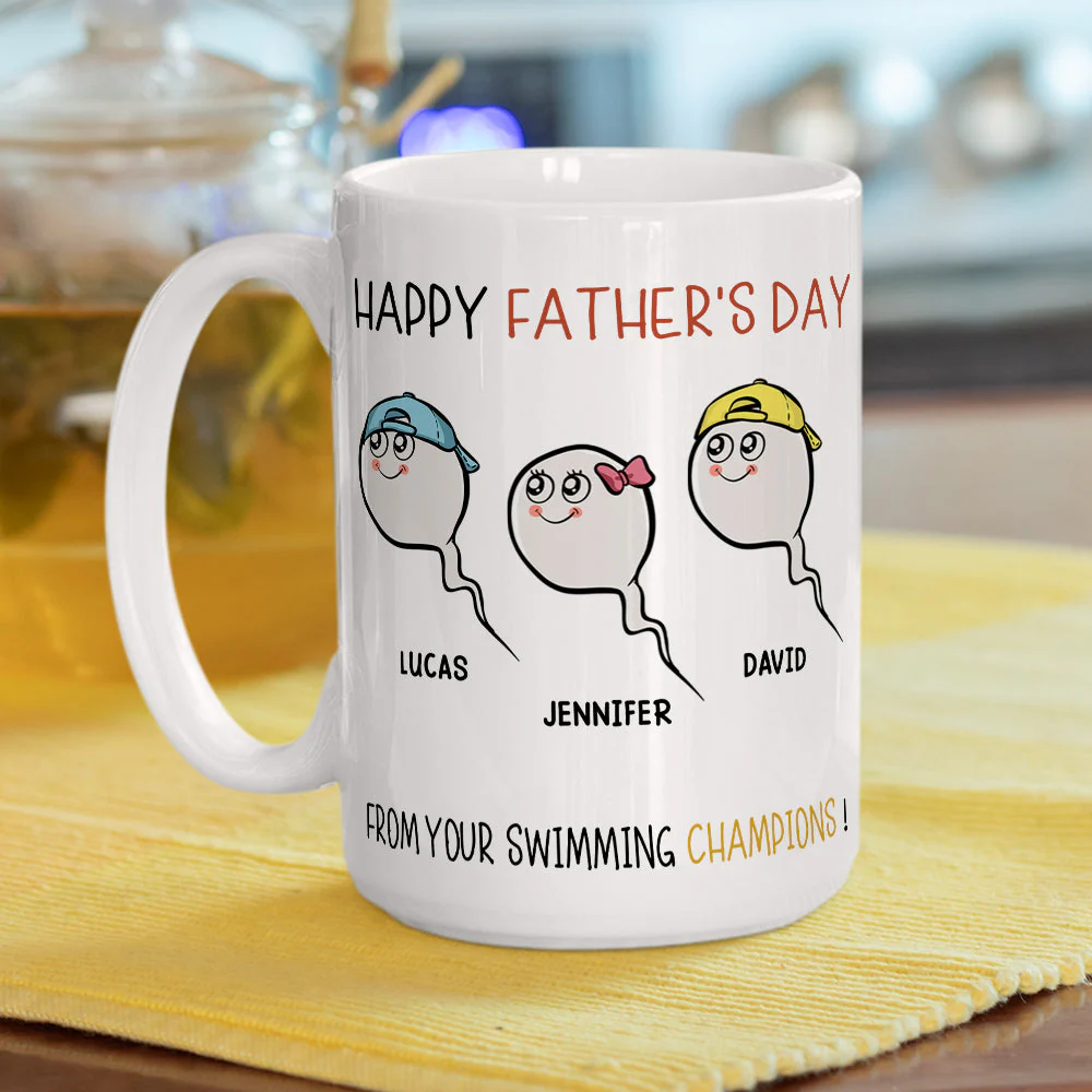 The Champions Of Father - Personalized Custom Mug - Image 5