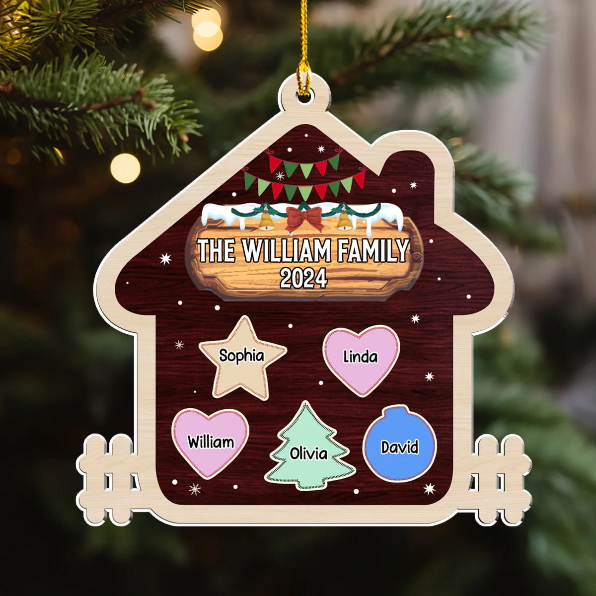 The Christmas House - Personalized Custom Acrylic Ornament - Image 2