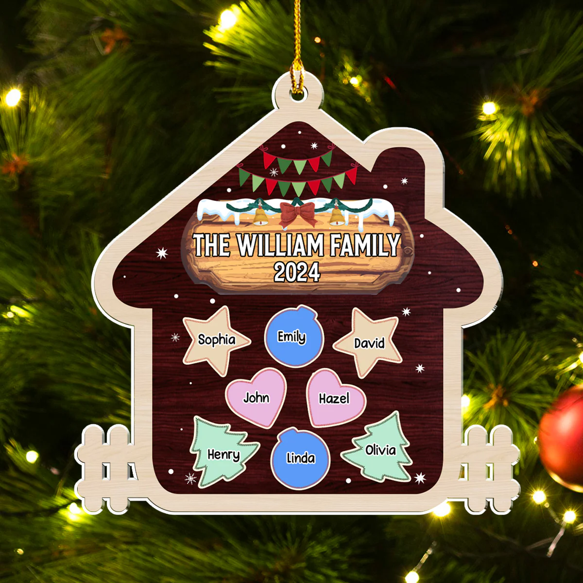 The Christmas House - Personalized Custom Acrylic Ornament - Image 4