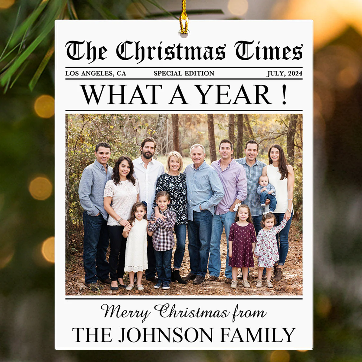 The Christmas Times - Personalized Custom Acrylic Ornament - Image 4
