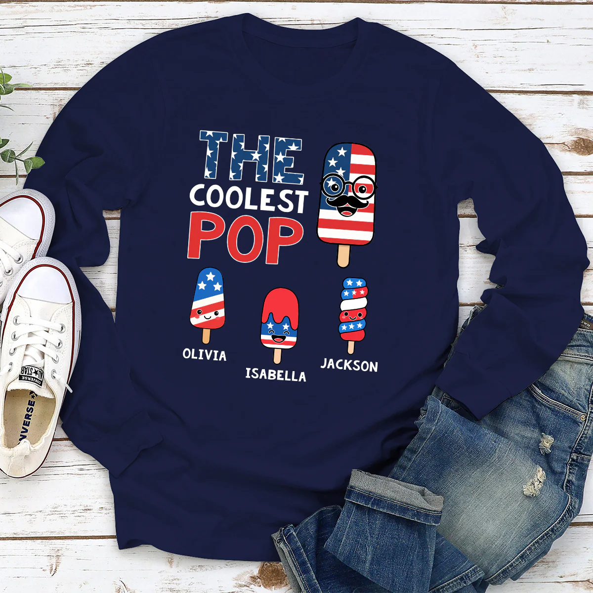 The Coolest Pop - Personalized Custom Shirt - Image 5