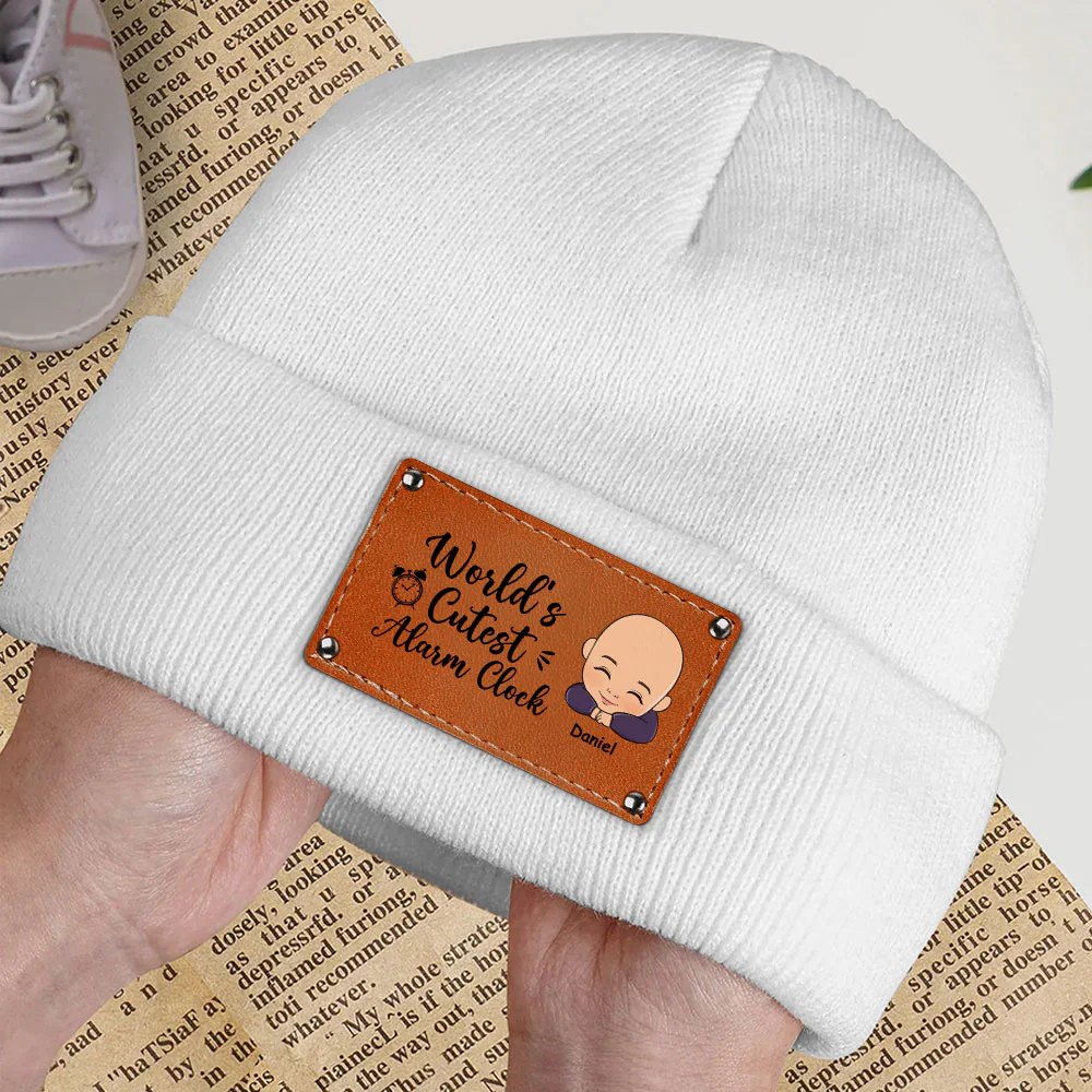 The Cutest Alarm Clock - Personalized Custom Beanie - Image 3