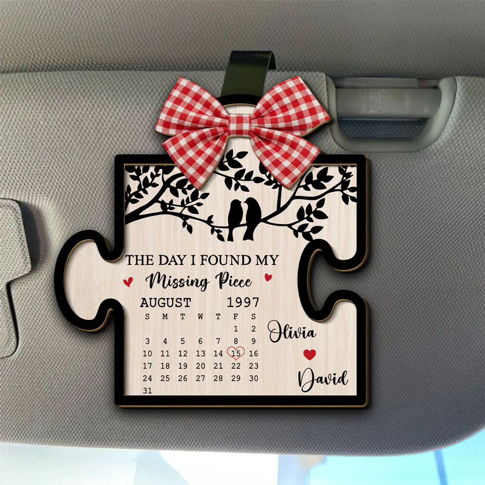 The Day I Found My Missing Piece - Personalized Custom Car Visor Clip