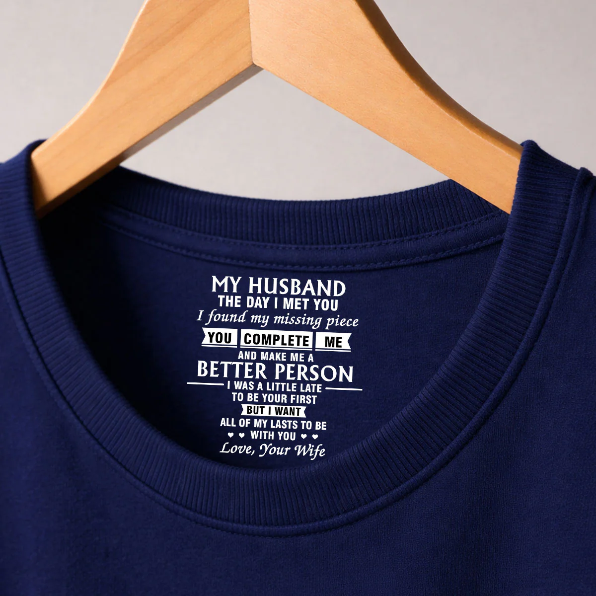 The Day I Met You - Personalized Custom Inside Neck Print T-shirt - Image 2