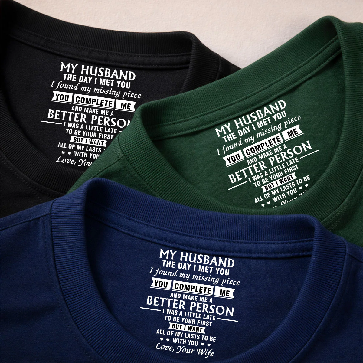 The Day I Met You - Personalized Custom Inside Neck Print T-shirt - Image 3
