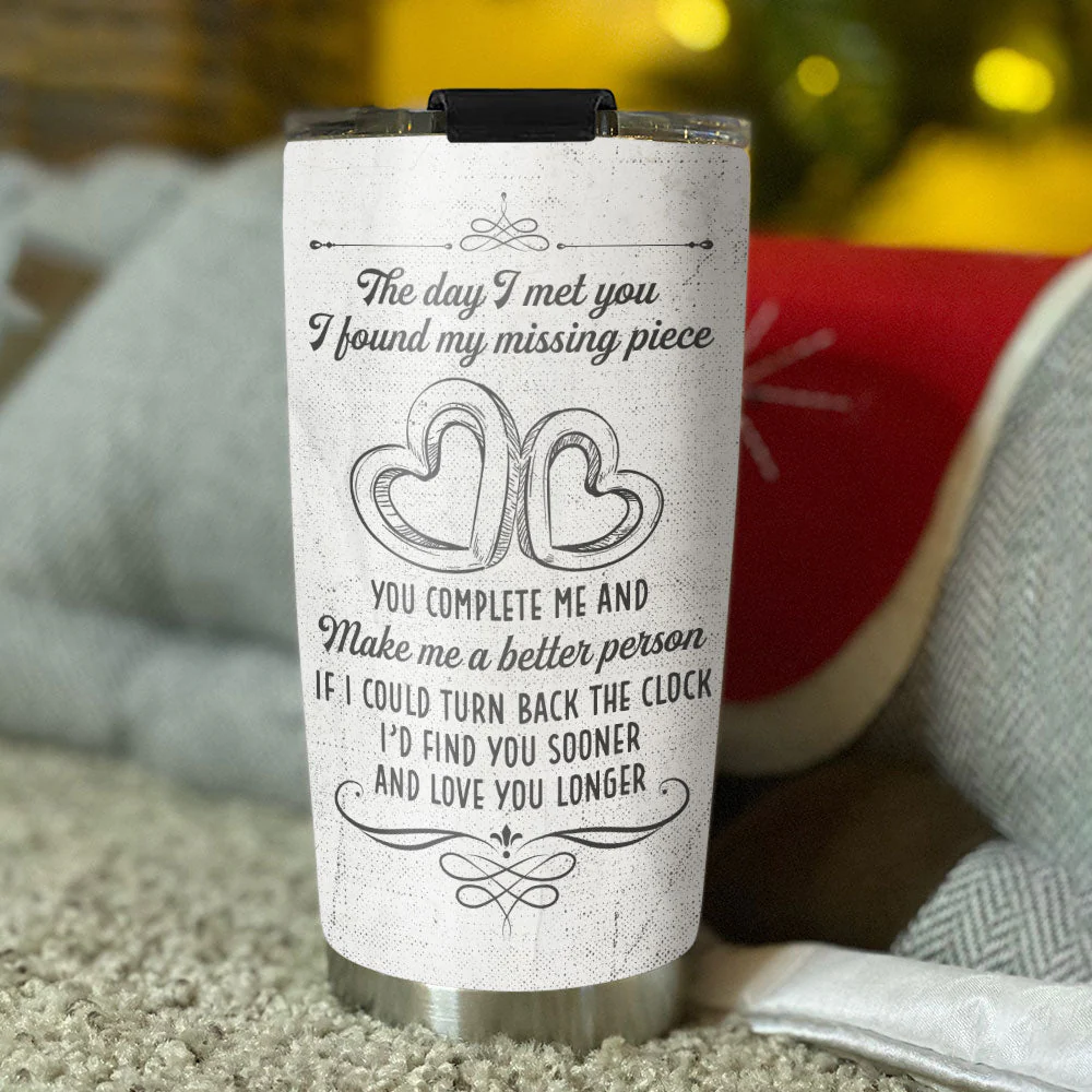 The Day I Met You - Personalized Custom Tumbler - Image 3