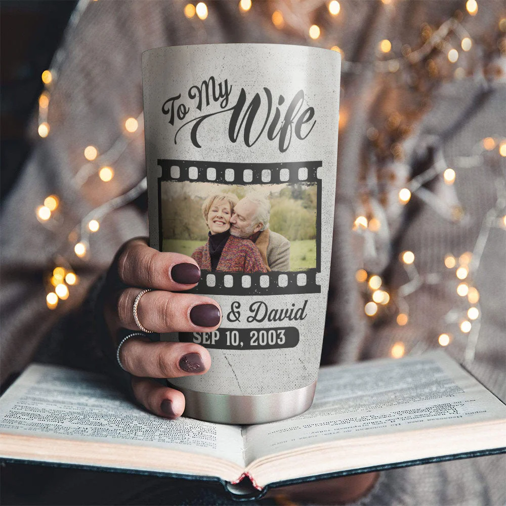 The Day I Met You - Personalized Custom Tumbler - Image 4