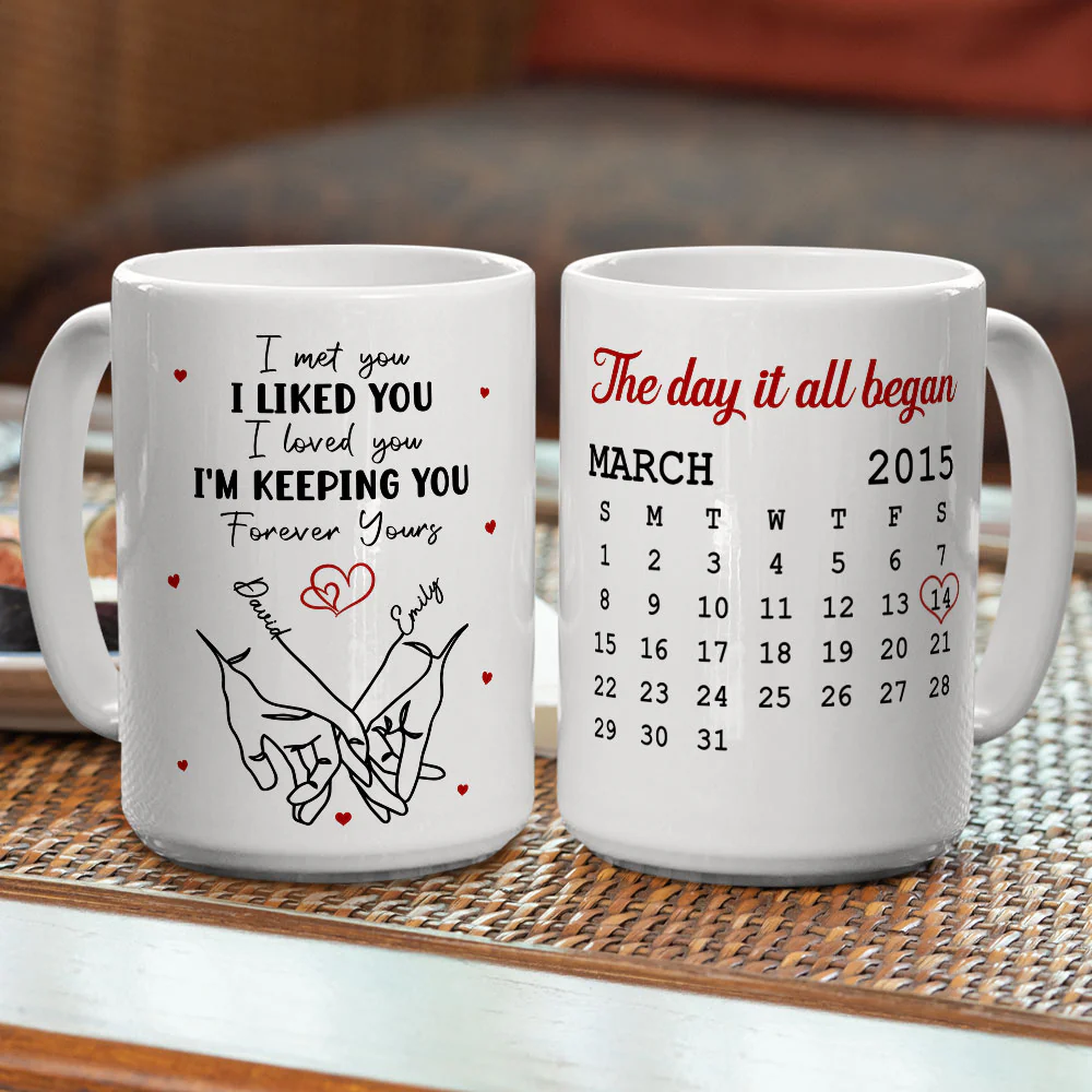 The Day It Began - Personalized Custom Coffee Mug - Image 4