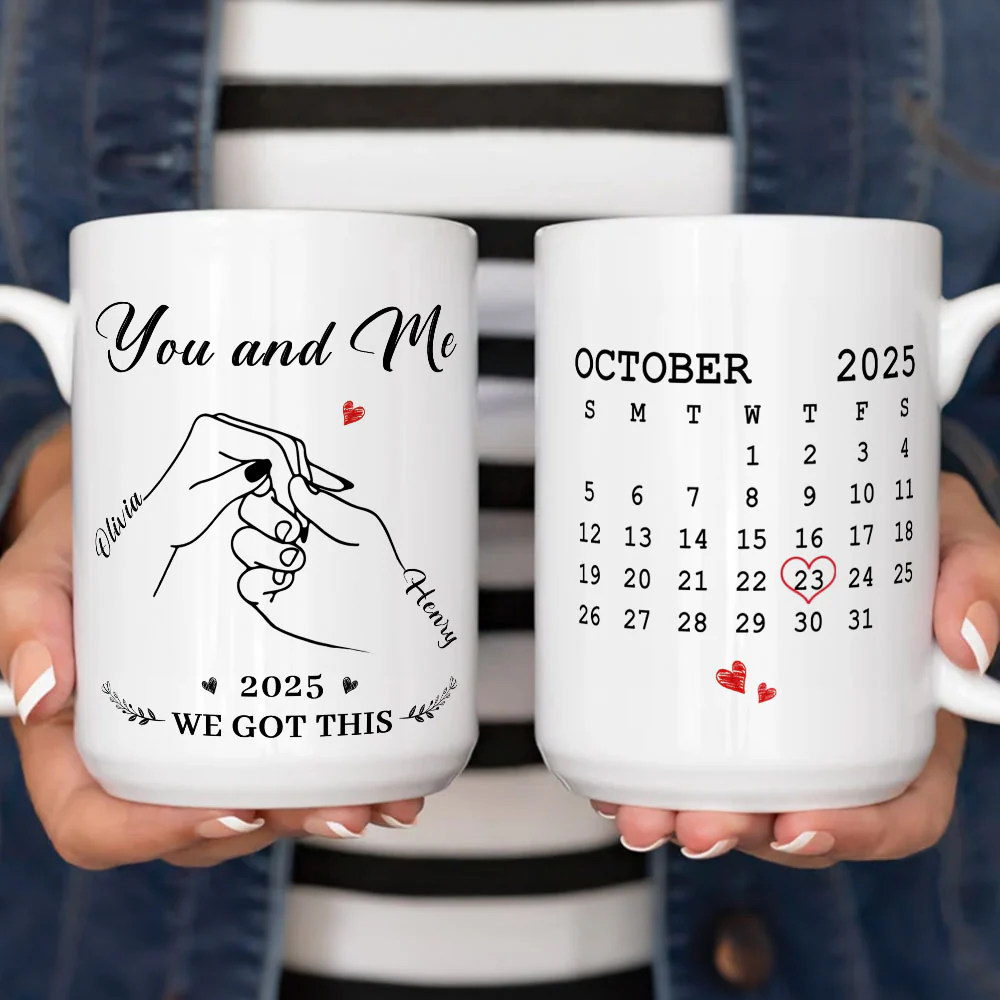 The Day We Chose Us - Personalized Custom Coffee Mug  - Image 4